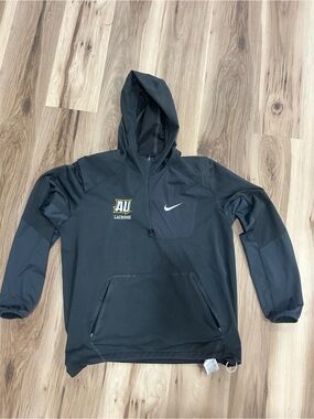 Nike Black Hooded Pullover with AU Lacrosse Crest